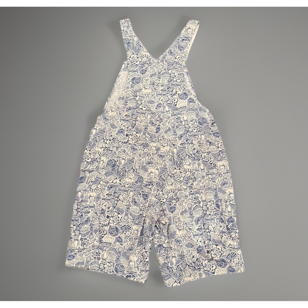 Duluth Trading Heirloom Gardening Bib 10" Short Overalls Farm Toile Women's M - Picture 6 of 6